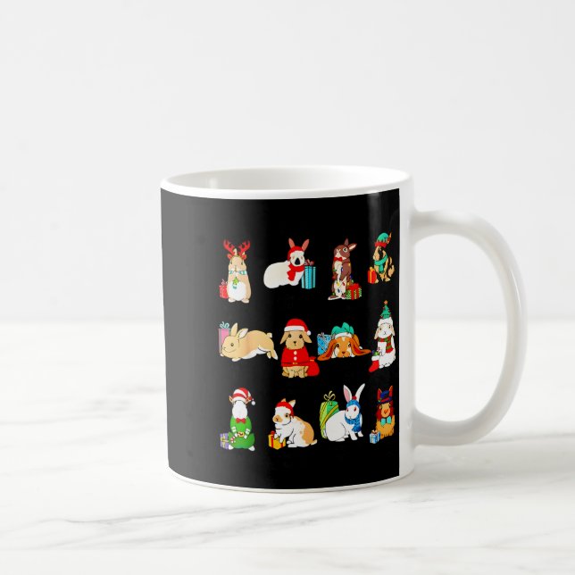 Caneca De Café 12 Bunny Of Christmas Bunny Rabbit Christmas Xmas  (Direita)