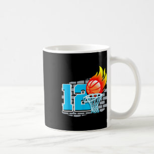 Caneca De Café 12 Bysketbyll de 12 anos Tema de Festa de aniversá