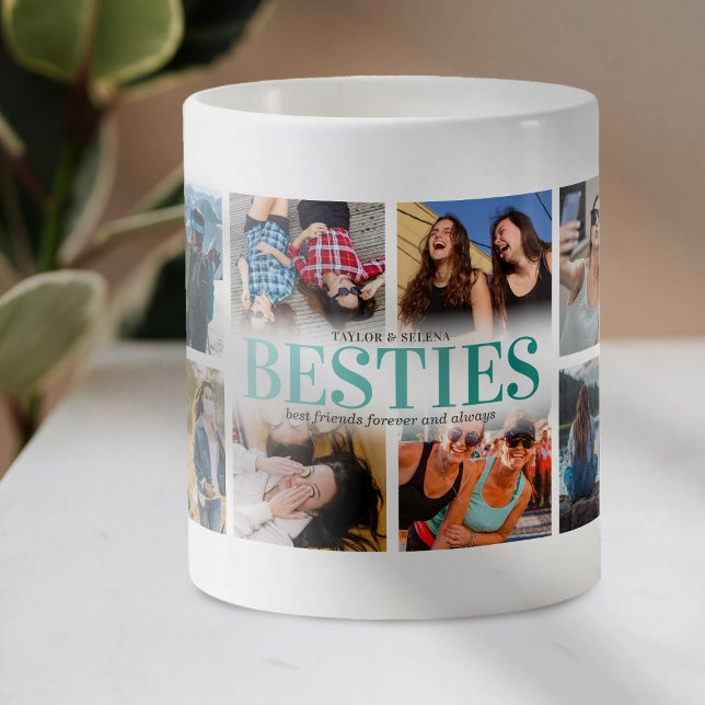 Caneca De Café 12 Colagem de Fotos Melhor Amiga (Criador carregado)