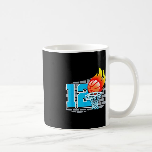Caneca De Café 12 de basquete de 12 anos Tema B (Direita)