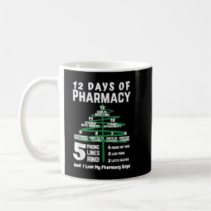 Caneca De Café 12 dias de farmácia farmácia de natal