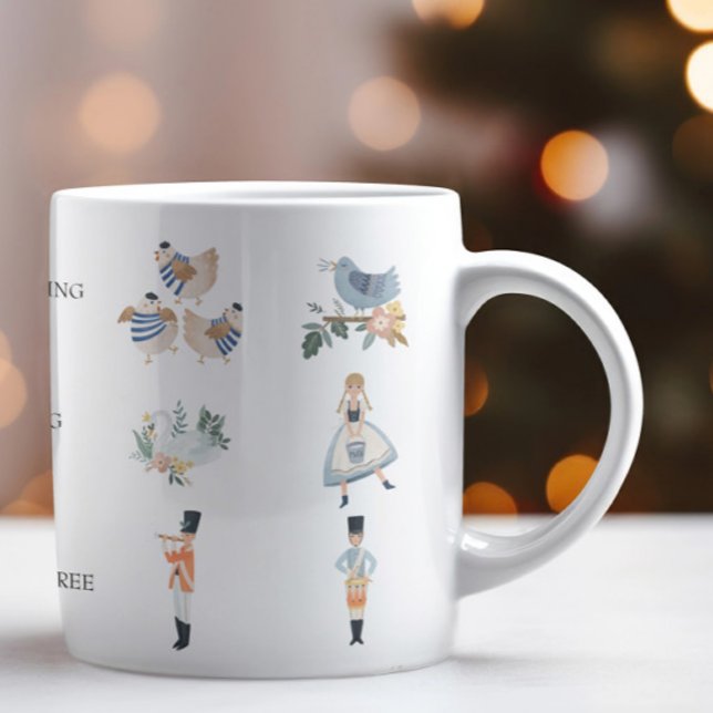 Caneca De Café 12 dias de natal (12 Days of Christmas Holiday Song Coffee Mug by Ricaso. Wonderful gift idea for Christmas
)