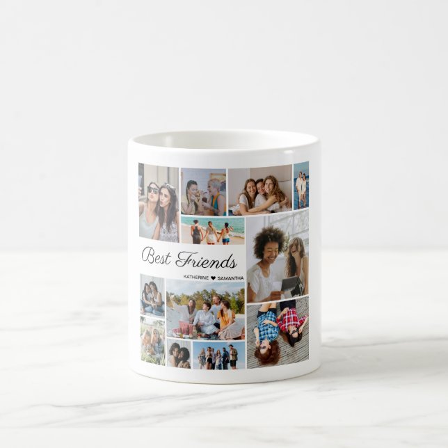 Caneca De Café 12 melhores amigos para a colagem de fotos para se (Centro)