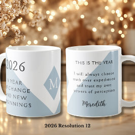 Caneca De Café 12. Resolução de Ano Novo para 2026 Ano de Mudança