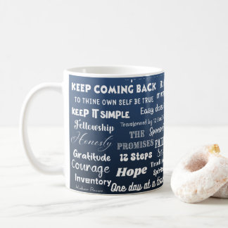 Caneca De Café 12 Step Recovery Words & Slogans