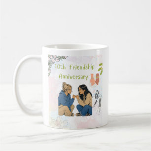 Caneca De Café 15 Anos de Amizade & Contando   Melhores Amigos