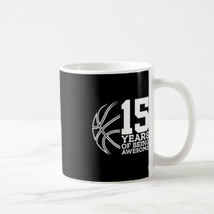 CANECA DE CAFÉ 15 ANOS DE ANIVERSÁRIO DO 15 BASQUETEBOL
