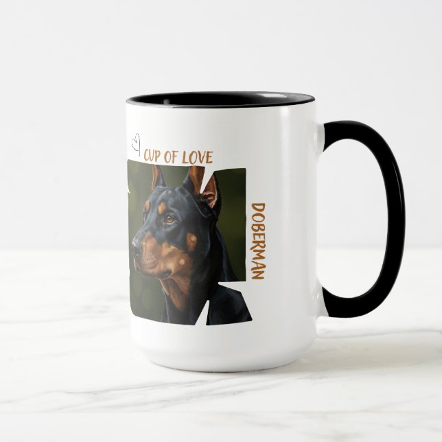 Caneca de Café 15 oz Amante de Cães Copa do Amor I (Direita)