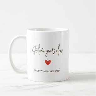 Caneca De Café 16º Aniversário – Dezesseis Anos de Nós