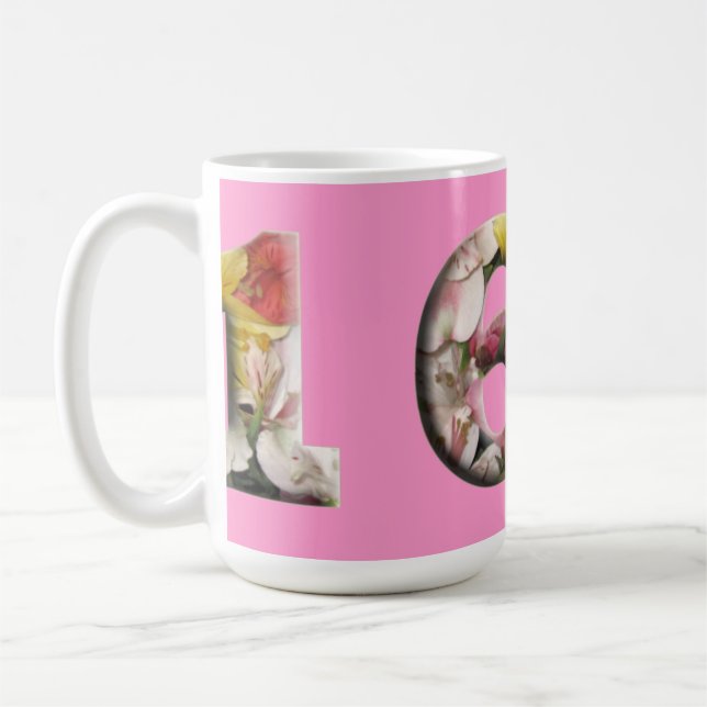Caneca De Café 16 Milestone Floral Mug Personalizável (Esquerda)