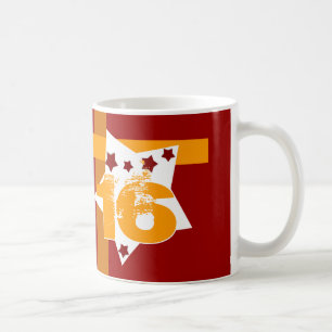 Caneca De Café 16o Aniversário ou ALGUMAS estrelas V09 do ano