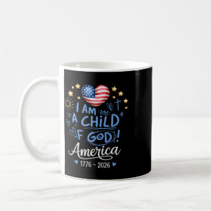 Caneca De Café 1776 2026 Filho Americano de Deus Aniversário de 2