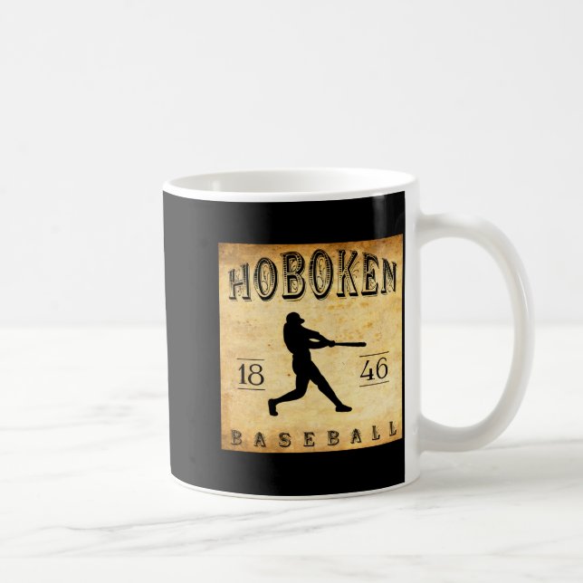 Caneca De Café 1846 Hoboken New Jersey Baseball  (Direita)