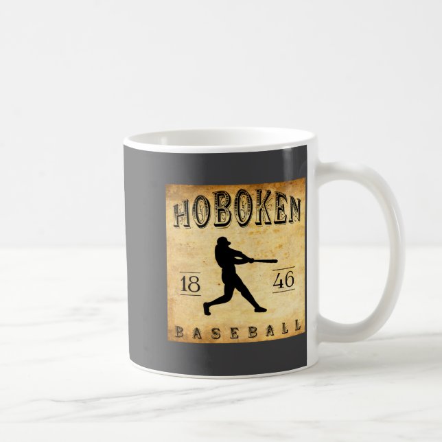 Caneca De Café 1846 Hoboken New Jersey Baseball  (Direita)