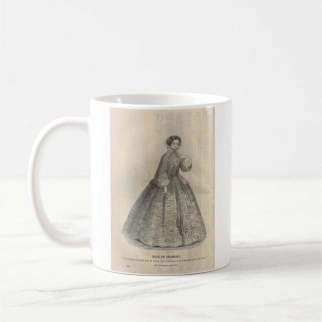 Caneca De Café 1860 Robe de Chambre Mugs, de Godey (Esquerda)