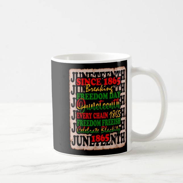 Caneca De Café 1865 dia da liberdade juneteenth celebra blackity (Direita)