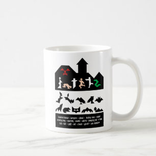 Caneca De Café 18 imagens de Halloween Tangram
