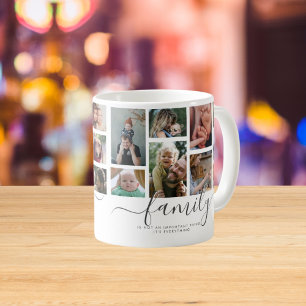 Caneca De Café 18 Memória de Amor da Família de Faixas Fotográfic