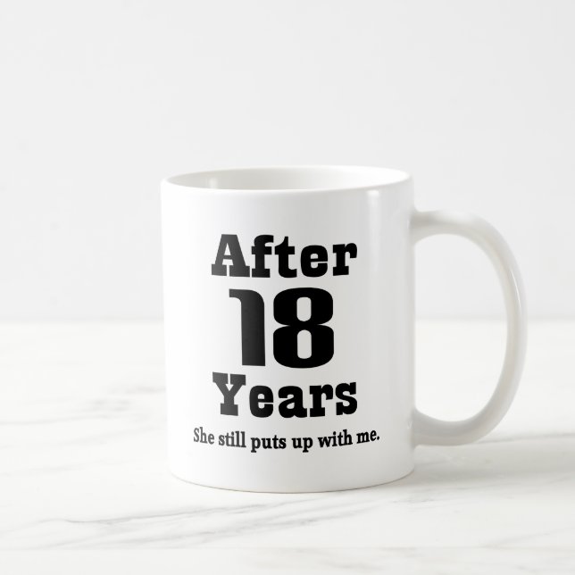 Caneca De Café 18o Aniversário (engraçado) (Direita)