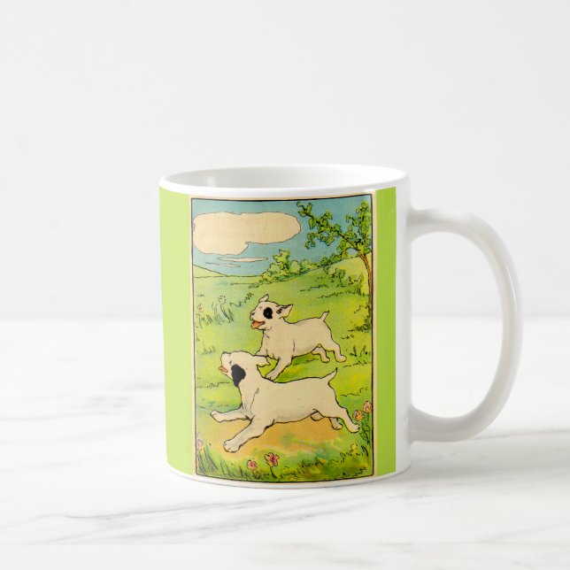 Caneca De Café 1914 dois cães correndo (Direita)