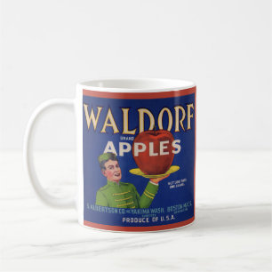 Caneca De Café 1920 de etiqueta da caixa de maçãs do impressão Wa