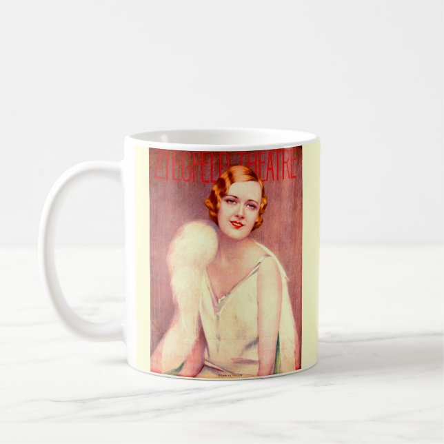 Caneca De Café 1928 cobrir do Teatro Ziegfeld Marilyn Miller (Esquerda)