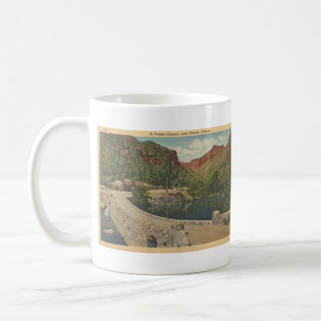 Caneca De Café 1942 Sabino Canyon, Tucson, AZ (Esquerda)