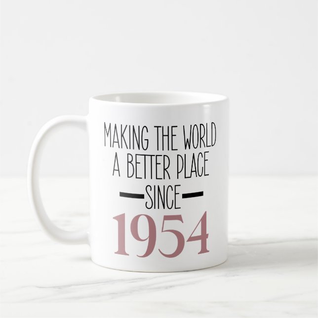 Caneca De Café 1954 Aniversário, 70, Mulheres (Esquerda)