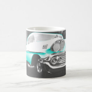 Caneca De Café 1958 chevy impala azul brilhante carro clássico