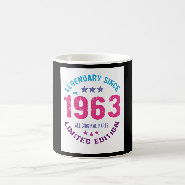Caneca De Café 1963 Vintage Aniversário (Centro)