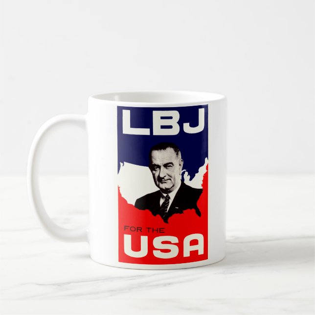 Caneca De Café 1964 LBJ para os EUA (Esquerda)