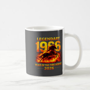 Caneca De Café 1966 Ano Do Cavalo De Fogo 60º Aniversário Chinês