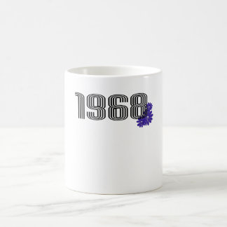 Caneca De Café 1968 Hippie Peace Sign Flower Power Purple