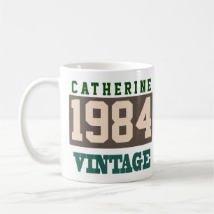 Caneca De Café 1984 Ano de Nascimento - Celebração de Aniversá