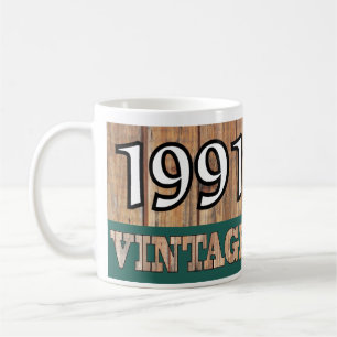 Caneca De Café 1991 Ano de Nascimento - Celebração de Aniversá