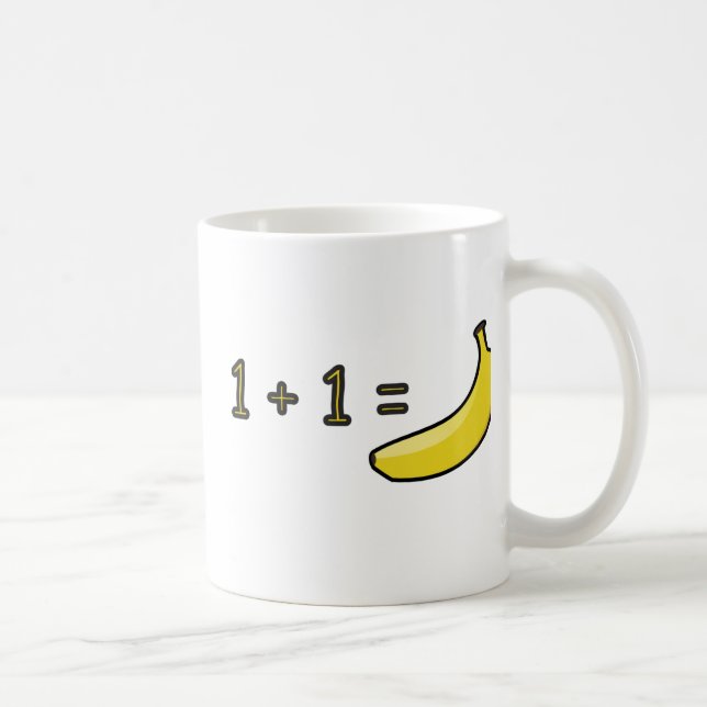 Caneca De Café 1 + 1 = banana (Direita)