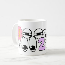 Caneca De Café 1,2,3 Todos os Olhos em Mim, Professora Mug