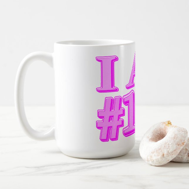 Caneca De Café "#1 ESCOLHA" Design de Expressão de Corte. Comprar (Com Donut)