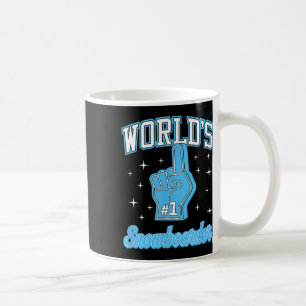 Caneca De Café #1 Espuma Snowboarder Número Um Snowboarder do Mun