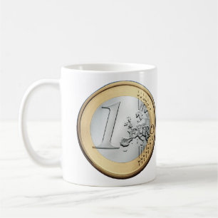 Caneca De Café 1 euro- moeda