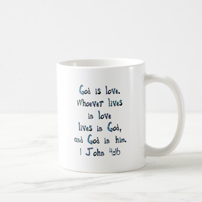 Caneca De Café 1 John 4:16 (Direita)