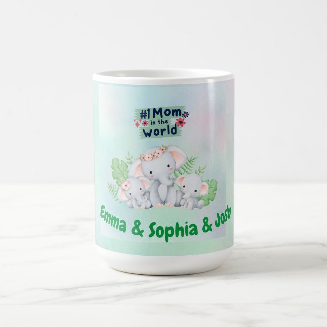 Caneca De Café #1 Mãe no Mundo Mug (Centro)