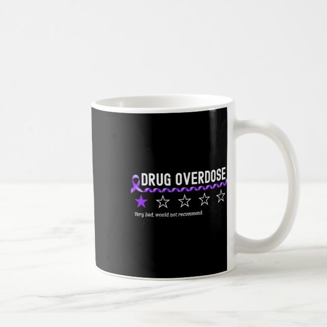 Caneca De Café 1 Star Rating Medicamento Overdose Sensibilização (Direita)