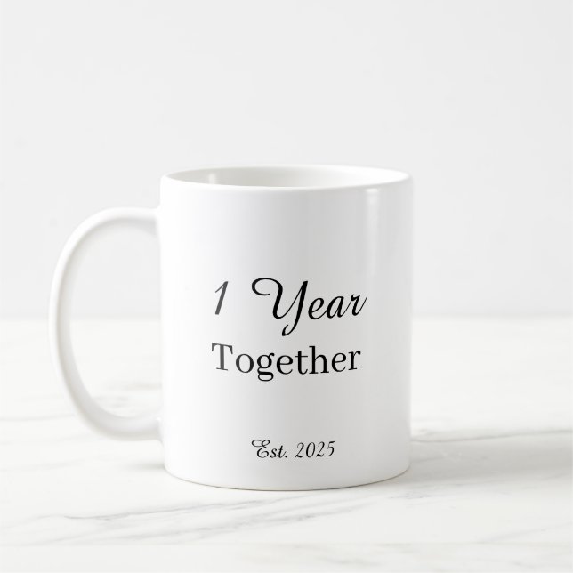 Caneca De Café 1 Year Anniversary Mug – First Wedding Anniversary (Esquerda)
