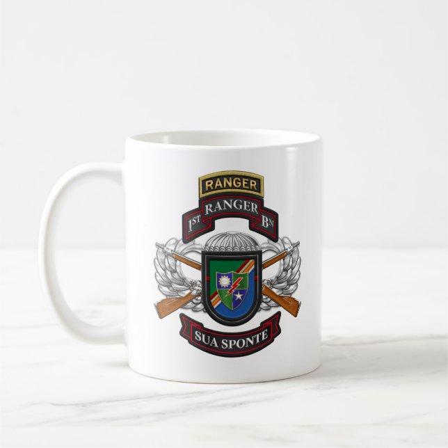 Caneca De Café 1rua Ranger Battalion BERET FLASH DUI RANGER T- (Esquerda)