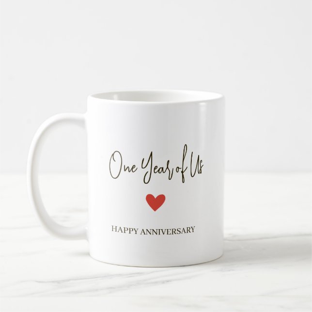 Caneca De Café 1st Anniversary – One Year of Us (Esquerda)