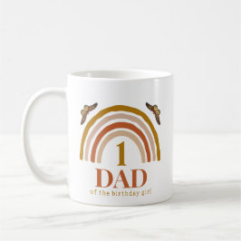 Caneca De Café 1st birthday of girl customized dad