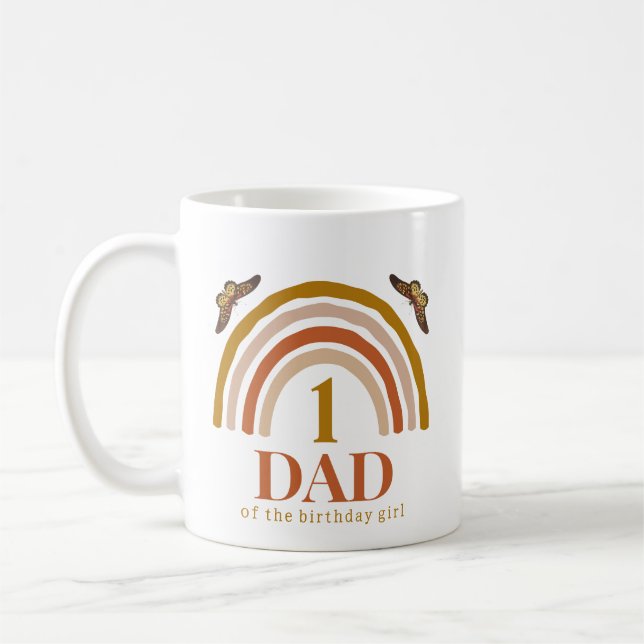 Caneca De Café 1st birthday of girl customized dad (Esquerda)