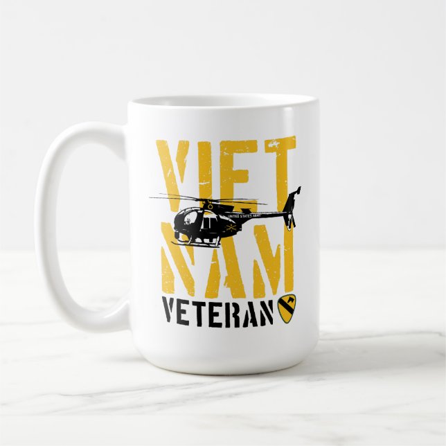 Caneca De Café 1st Cavalry Division Vietnam Veteran (Esquerda)
