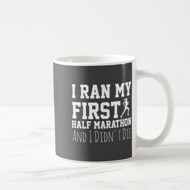 Caneca De Café 1st Half Marathon Runner Funny Running First  (Direita)